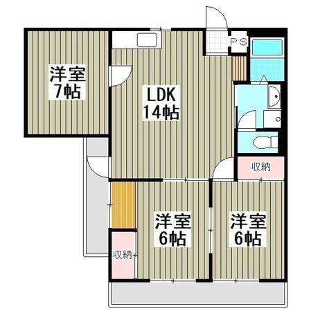 林ハイツⅡの物件間取画像